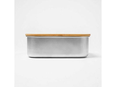 Ланч-бокс KORLAN из нержавеющей стали с бамбуковой крышкой