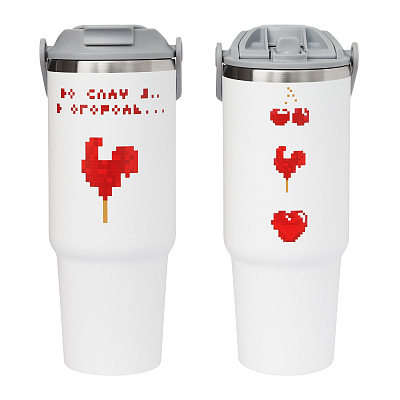 Термокружка вакуумная Montana, белая