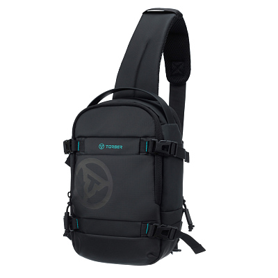 Рюкзак на одно плечо TORBER Xtreme, чёрный, 20 х 8 х 31 см, 5л
