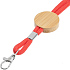 Шнурок для бейджа Tube Wood, красный - Фото 3