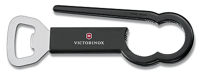 Открывалка для бутылок VICTORINOX Pet, сталь/пластик, чёрная (Черный)