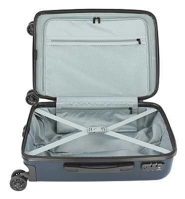 Чемодан BUGATTI Kallisto, синий, АБС-пластик, 35,5х23х53,5 см, 40 л