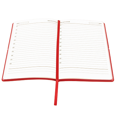 Ежедневник A5 недатированный Massimo в мягком переплёте, красный