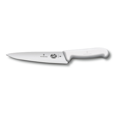 Нож разделочный VICTORINOX Fibrox с лезвием 19 см  (Белый)