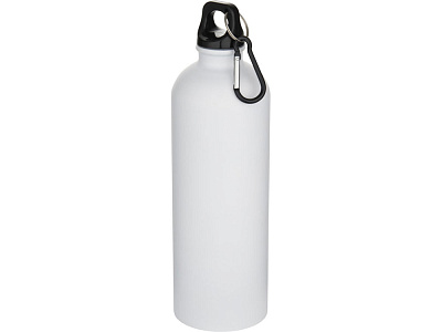 Бутылка для воды с карабином Орегон, нержавеющая сталь, 750 мл (Белый)