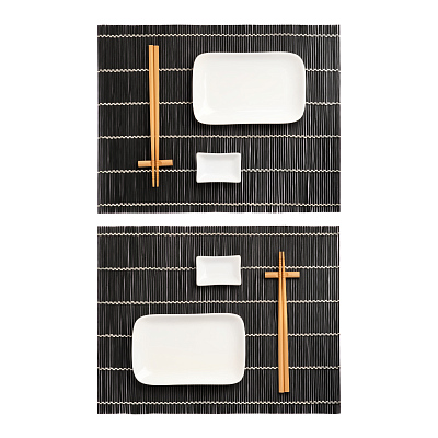 Набор для сервировки суши Токио (Tokyo) (10 предметов), черный