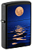 Зажигалка ZIPPO Moon Sunset с покрытием Black Light, латунь/сталь, чёрная, матовая, 38x13x57 мм - Фото 1