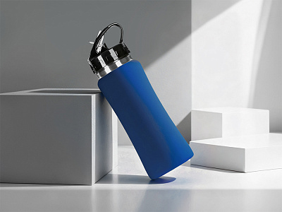 Бутылка для воды Bottle C1, soft touch, 600 мл (Тёмно-синий)