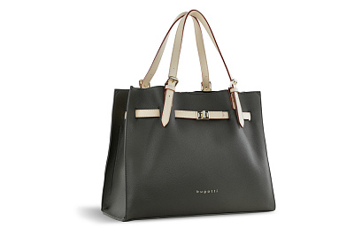 Сумка наплечная женская BUGATTI Ella оливковая полиуретан 37,5х13,5х28 см