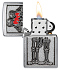 Зажигалка ZIPPO Couple Love с покрытием Brushed Chrome, латунь/сталь, серебристая, 36x13x57 мм - Фото 3