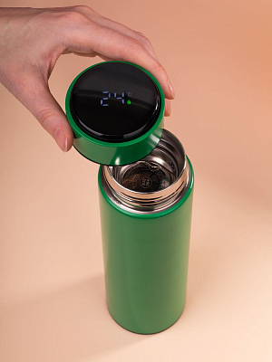 Смарт-бутылка с заменяемой батарейкой Long Therm, зеленая