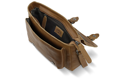 Сумка женская KLONDIKE GOLD «Amber», натуральная кожа в коньячном цвете, 27,5 х 19 х 10 см