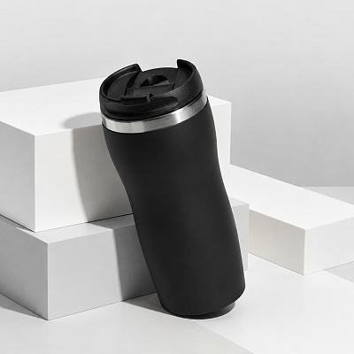 Термокружка Double wall mug С1 soft-touch, 350 мл (Чёрный)