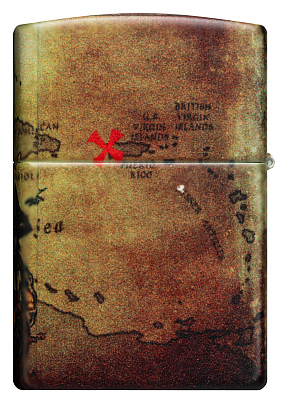 Зажигалка Zippo Pirate Ship с покрытием White Matte, латунь/сталь, белая, матовая, 38x13x57 мм