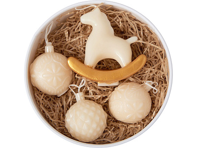 Набор свечей в подарочной коробке Noel (Молочный)