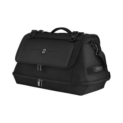 Дорожная сумка VICTORINOX Crosslight Duffel, черная, RPET полиэстер, 52x30x33 см, 37 л