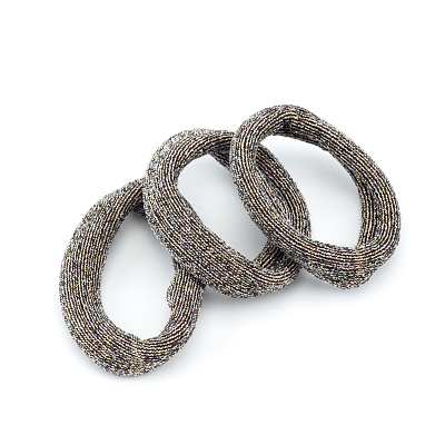 Резинки для волос Dewal Beauty цветные, с бусинками  midi (5 шт.) (Разноцветный)