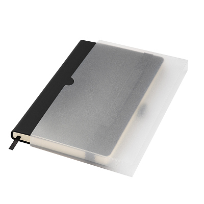 Ежедневник Альфа (Alpha) недатированный, черный/бежевый