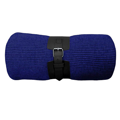 Плед  "Belt"; т.синий; 130 х 180 см; 100% акрил, с поясом (Тёмно-синий)
