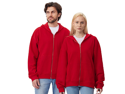 Толстовка оверсайз с капюшоном на молнии Monaco (Красный)