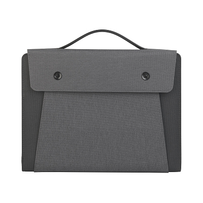 Мобильный офис с беспроводным зарядным устройством 5000 mAh, серый с черным