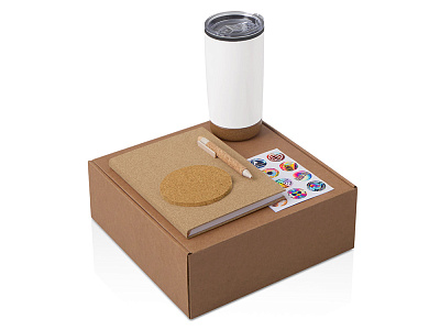 Набор Earthly с блокнотом, ручкой и термокружкой (Бежевый)