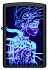 Зажигалка ZIPPO Cyborg Woman с покрытием Black Light, латунь/сталь, черная, матовая 38x13x57 мм - Фото 7