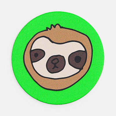 Наклейка тканевая Lunga Round, M, зеленый неон