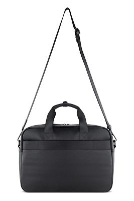 Портфель мужской BUGATTI Rico, черный, полиуретан, 40 x 10 x 28,5 см