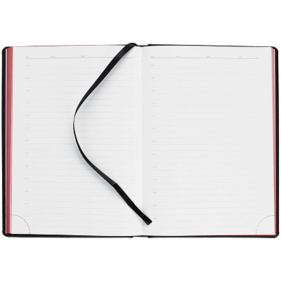 Ежедневник Mobile на заказ, недатированный, черно-красный