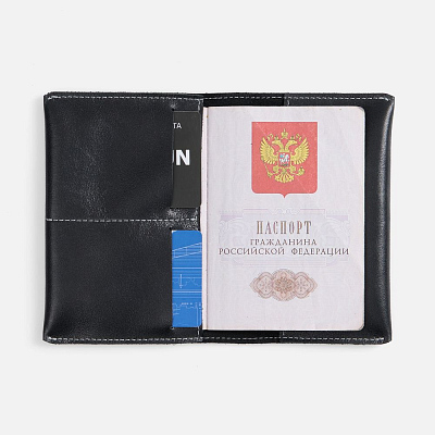 Обложка для паспорта Apache, ver.2, черная