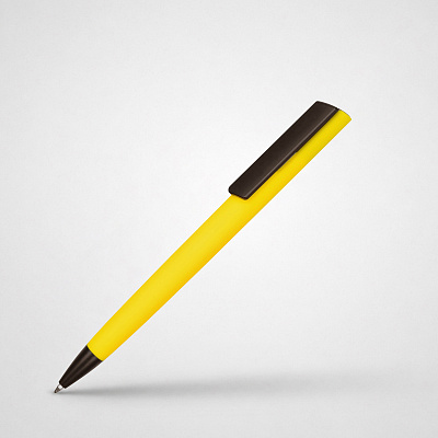 Ручка пластиковая шариковая C1 soft-touch (Желтый)