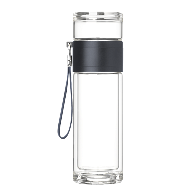 Бутылка стеклянная с двойными стенками Terso, синяя