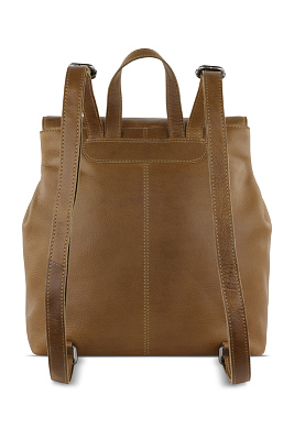 Рюкзак женский KLONDIKE GOLD «Miki», натуральная кожа в коньячном цвете, 39 х 32 х 14,5 см