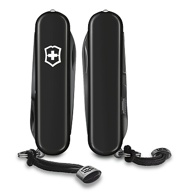 Нож-брелок VICTORINOX Signature Lite Onyx Black, 58 мм, 8 функций, чёрный