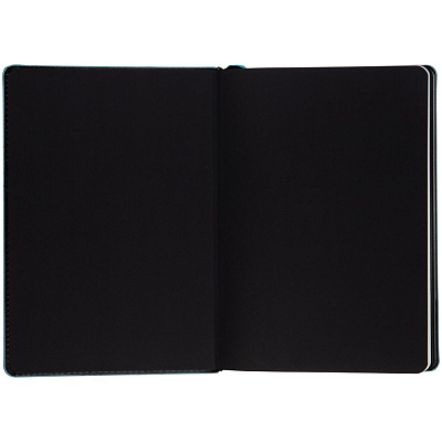 Ежедневник Alanis, недатированный, черный с голубым