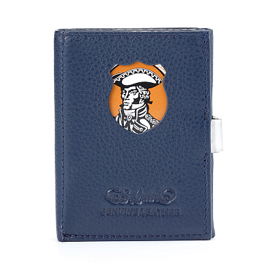 Кошелек S.Quire натуральная кожа красная тисненая матовая 70*93*12 мм