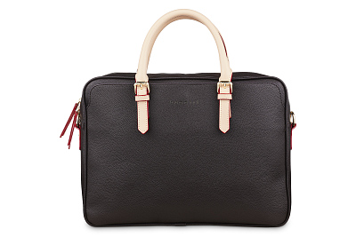 Портфель женский BUGATTI Ella 15'', тёмно-коричневый, полиуретан, 38х6х27,5 см