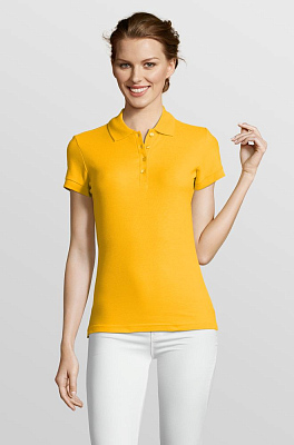 Рубашка поло женская People 210, желтая