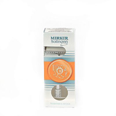 Станок Т- образный для бритья MERKUR, хромированный, черная ручка