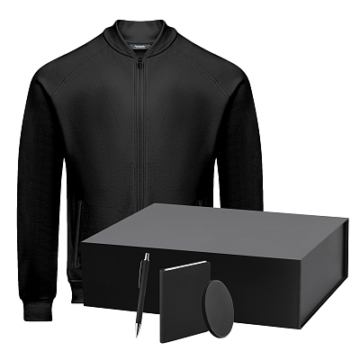 Набор с одеждой TORRES (толстовка, зарядное устройство, блокнот, ручка), черный, M (Чёрный)