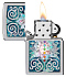 Зажигалка ZIPPO Lotus Flower с покрытием High Polish Chrome, латунь/сталь, серебристая, 38x13x57 мм - Фото 3