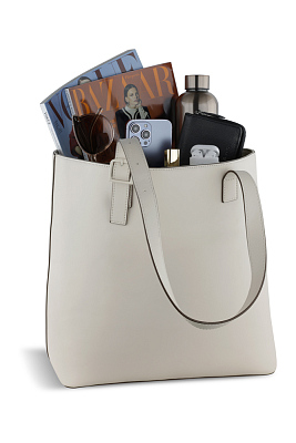 Сумка-шоппер женская BUGATTI Zita, бежевая, полиуретан, 47 x 18 x 35 см