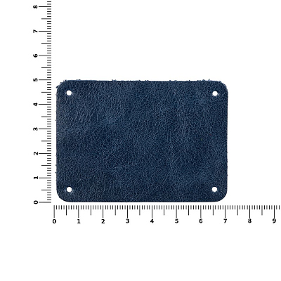 Лейбл кожаный Beta, XL, синий