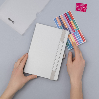 Ежедневник Alpha недатированный, серебро/серый