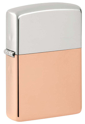 Зажигалка ZIPPO Bimetal с двойным металлическим покрытием, медь/латунь/сталь, медная, 38x13x57 мм (Разноцветный)