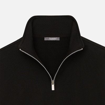 Толстовка на молнии унисекс Флоу (Flow), черная, размер XS/S