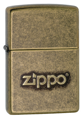 Зажигалка ZIPPO Classic с покрытием Antique Brass латунь/сталь золотистая матовая 38x13x57 мм