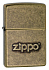 Зажигалка ZIPPO Classic с покрытием Antique Brass, латунь/сталь, золотистая, матовая, 38x13x57 мм - Фото 1