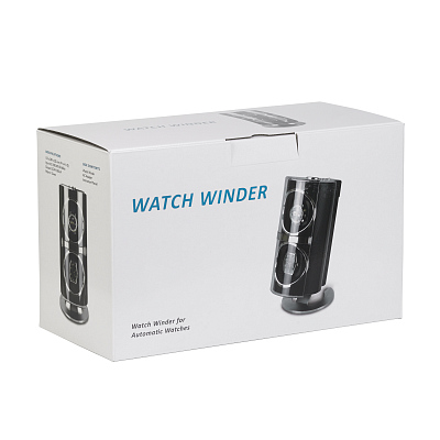 Шкатулка для часов с подзаводом, черный